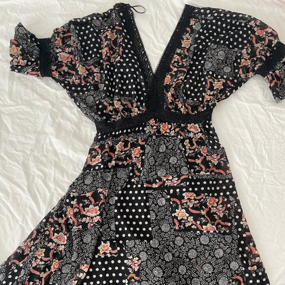 Nasty Gal Floral Maxi Dress - Size 10